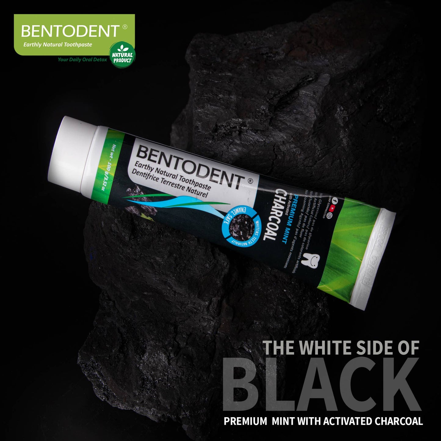 Bentodent Activated Charcoal with Mint Natural Toothpaste