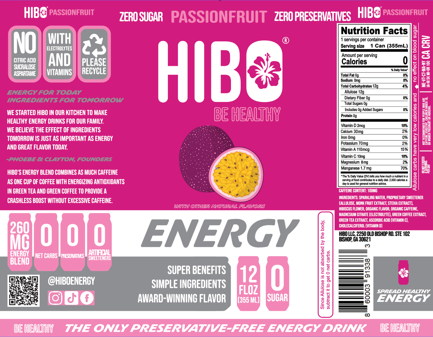 HIBO ENERGY PASSIONFRUIT