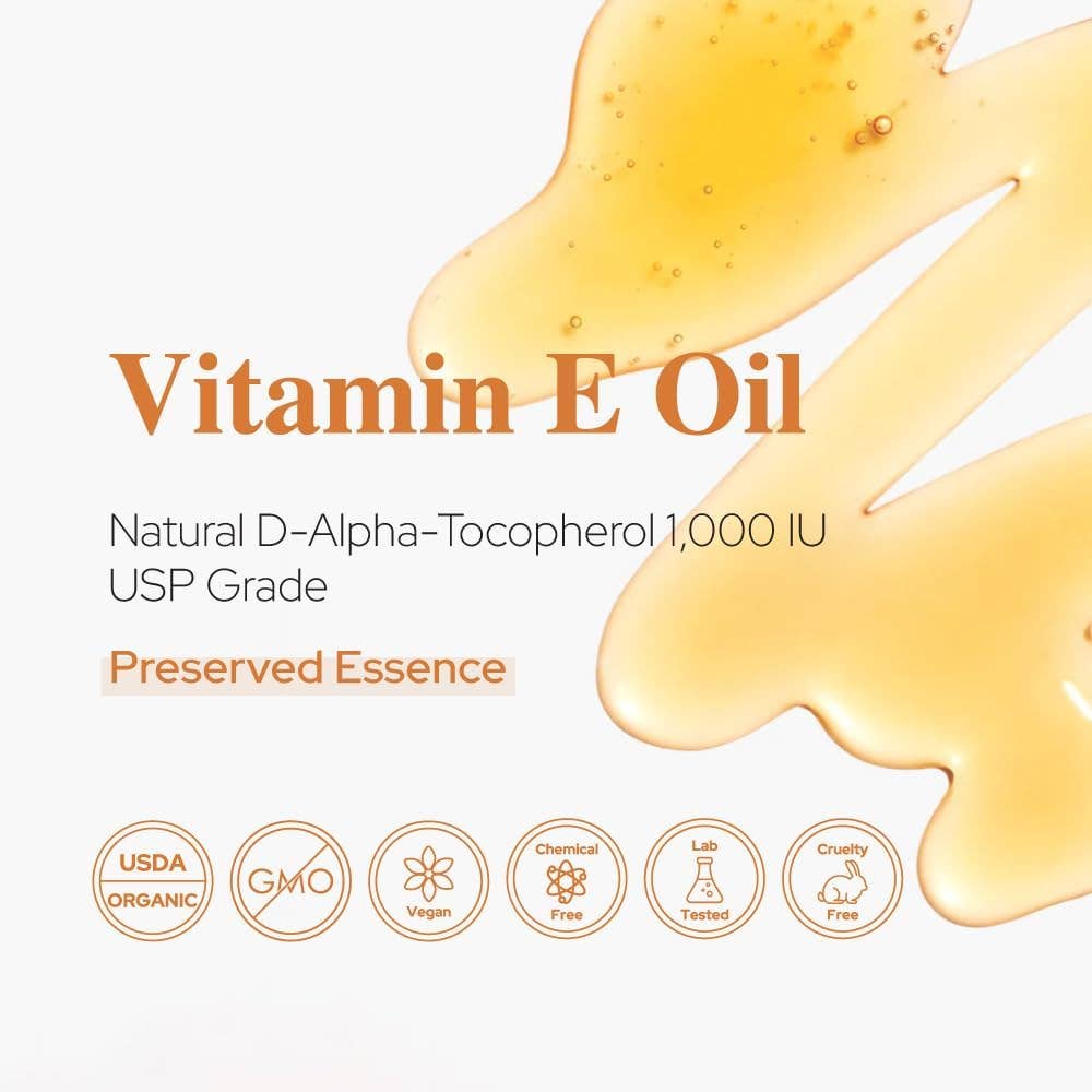 Vitamin E Oil | Natural | Face, Skin & Hair Care |Tocopherol