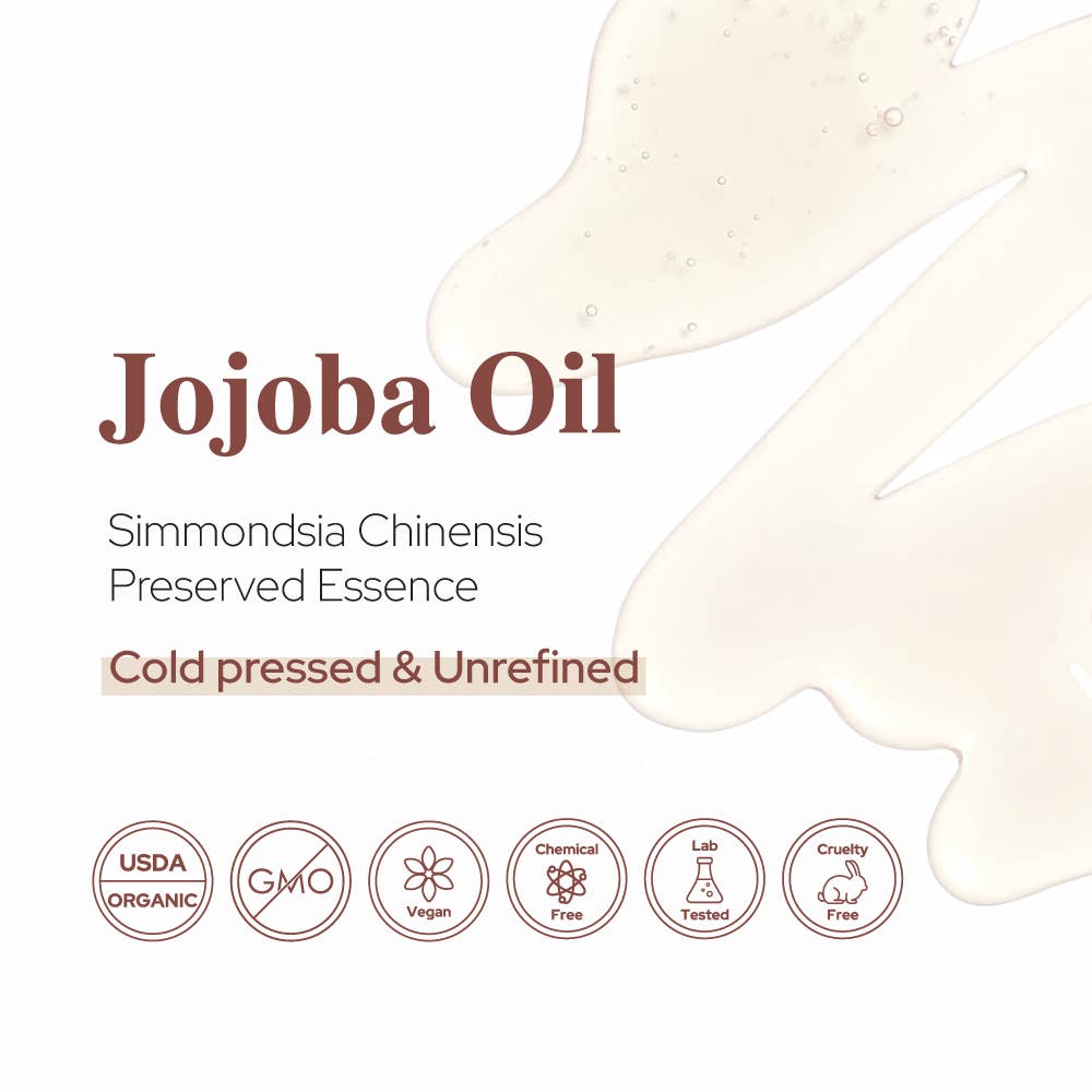 Jojoba Oil | Organic | Skin, Hair, DIY | 100% Pure | Size